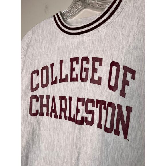 2000s Y2K Champion Reverse Weave College of Charleston Collegiate Sweatshirt M - Picture 3 of 6